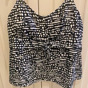 Plus Tankini top 20 W black and white